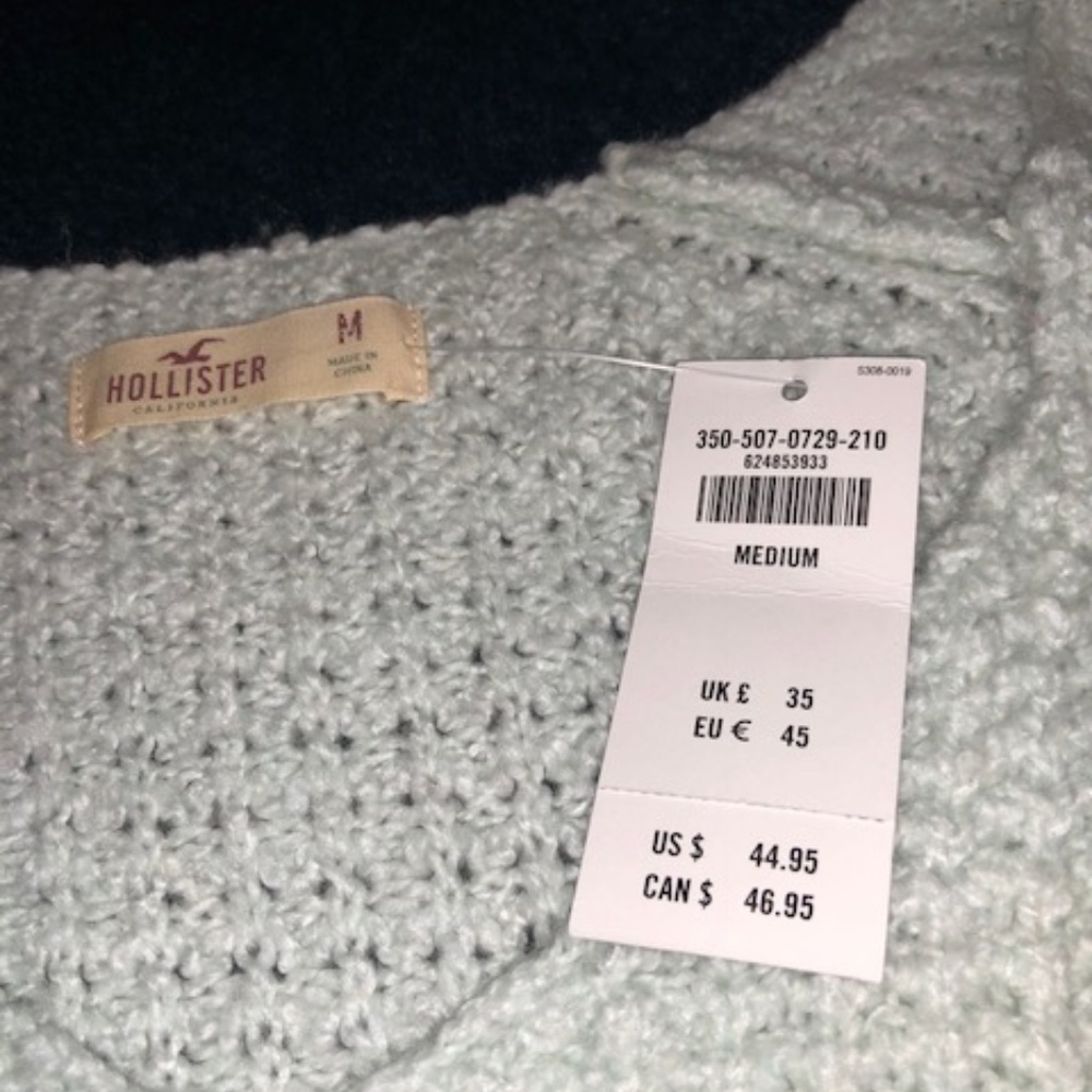NWT Hollister Mint Sweater with Lace